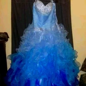 Beautiful blue ballgown dress